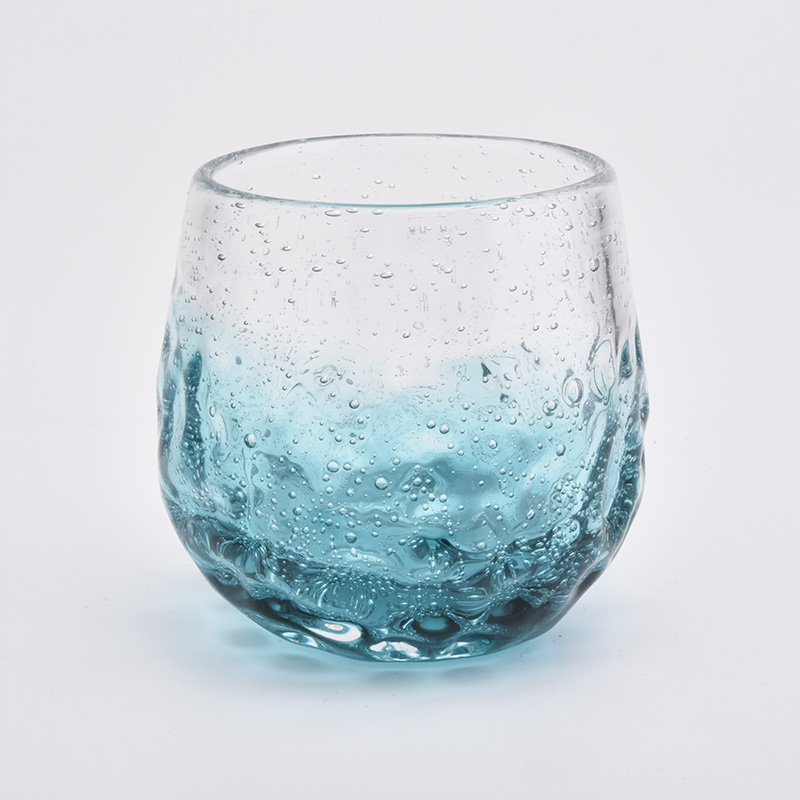8 oz de vidrio de lujo votivo frascos de vela titular de vidrio para cera de soja decoración del hogar al por mayor