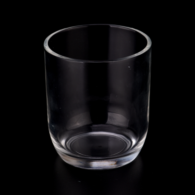 Vasos de vela de vidro transparente de 8 onças