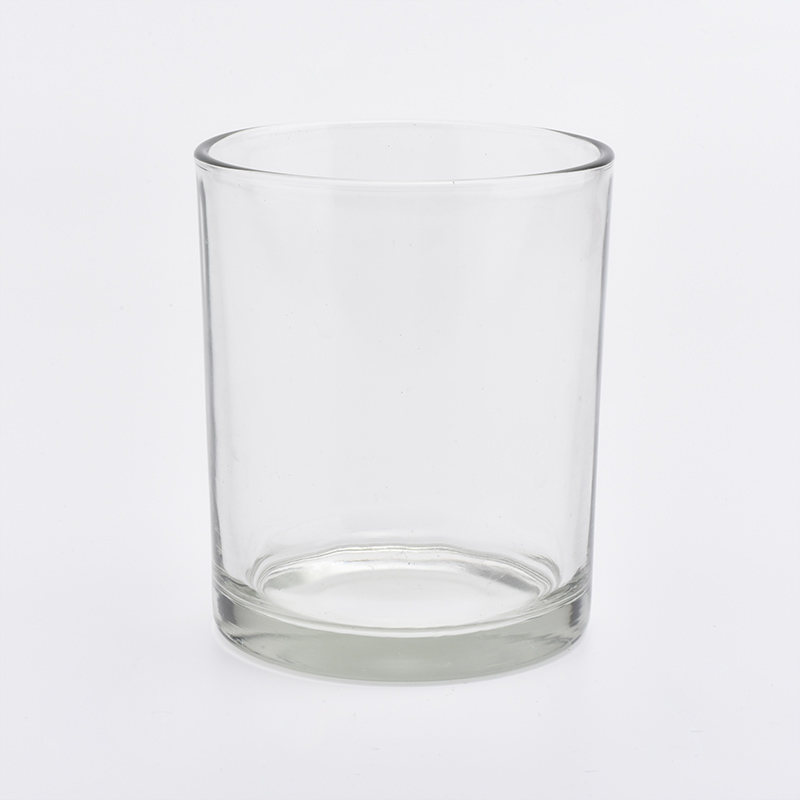 8oz candelabro de cristal blanco alto para decoración del hogar contenedor de vela transparente