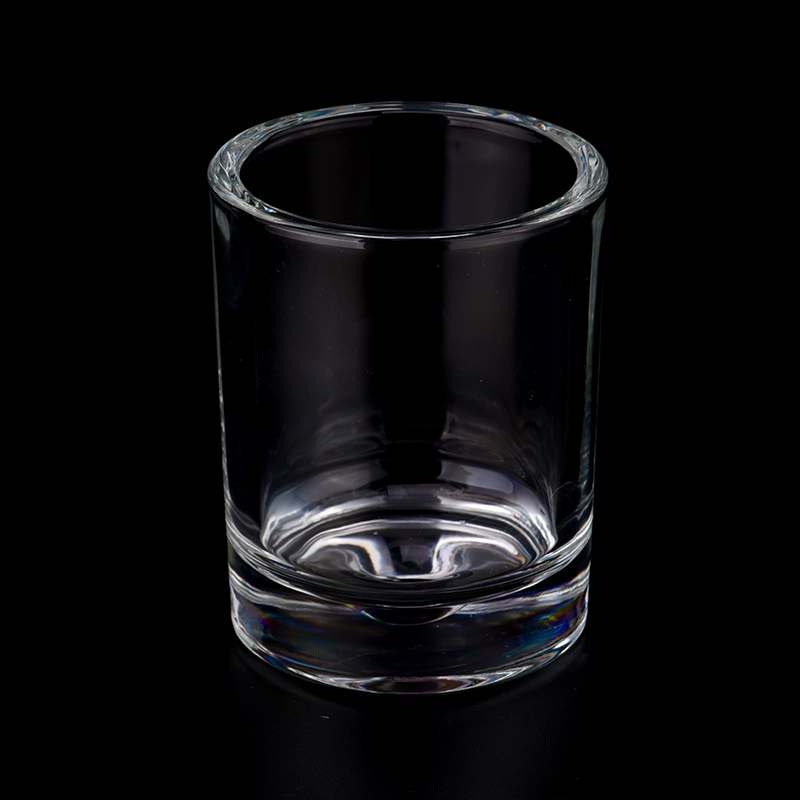 Vasos de vela de vidro transparente de 9 onças
