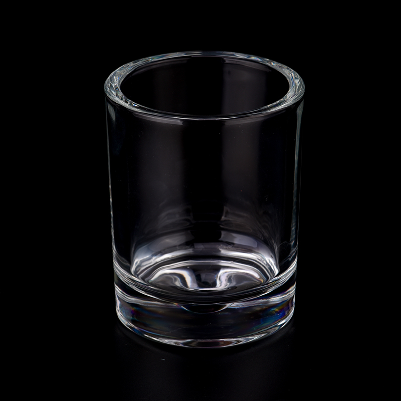 9 oz en verre transparent des navires de bougies parfumées