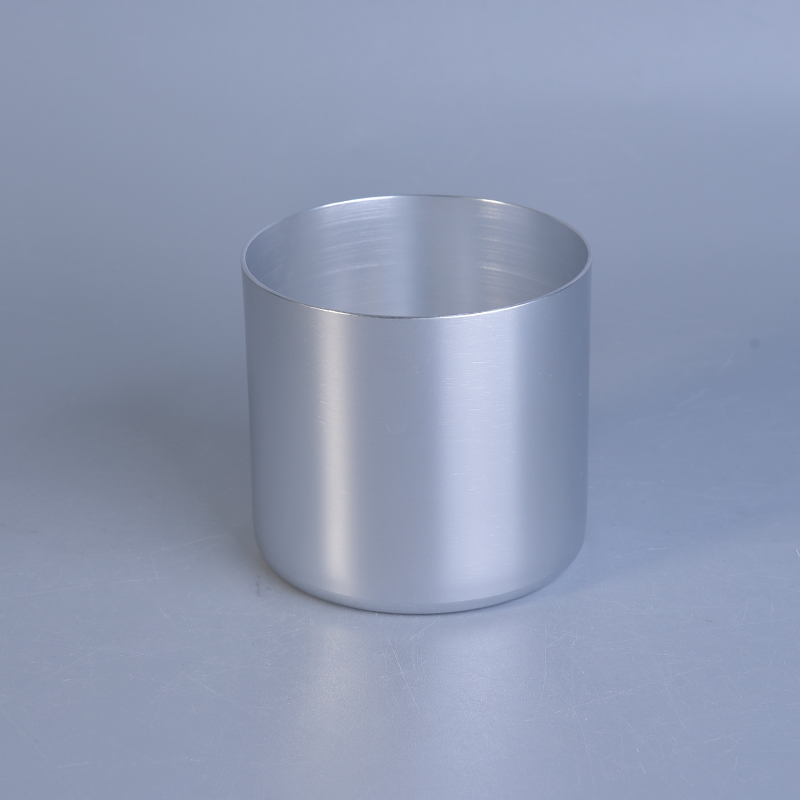 Алюминиевый серебряный металлический контейнер для свечи