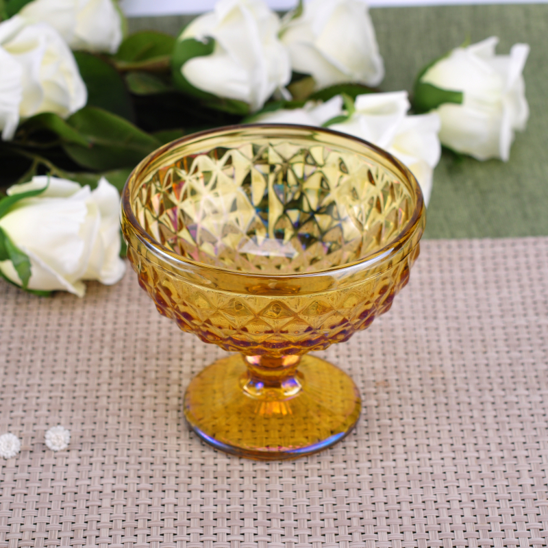 Amber Ion Plating Glass Candle Holder