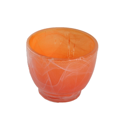 Amber colored candle holder
