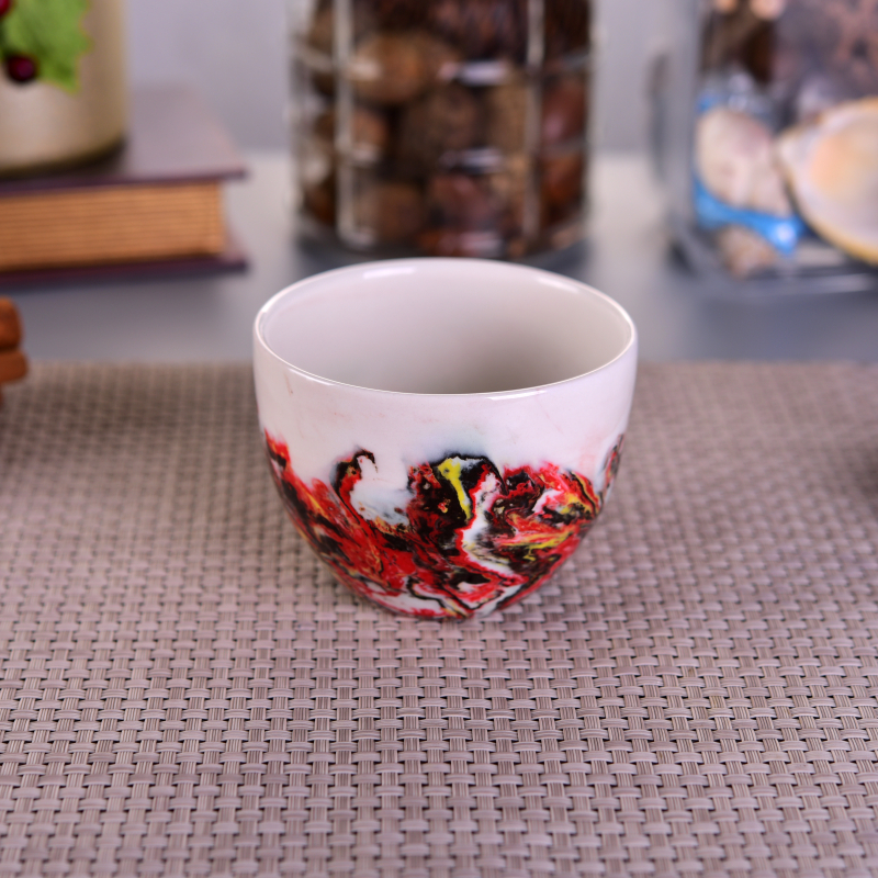 Художественная роспись смешанные разноцветные чаши банки керамические свечи