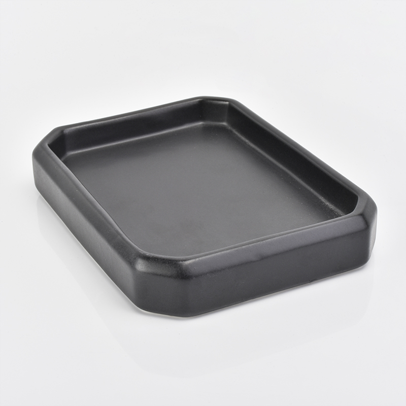 Czarny ceramiczny łazienkowy akcesoryjny mydlany naczynie