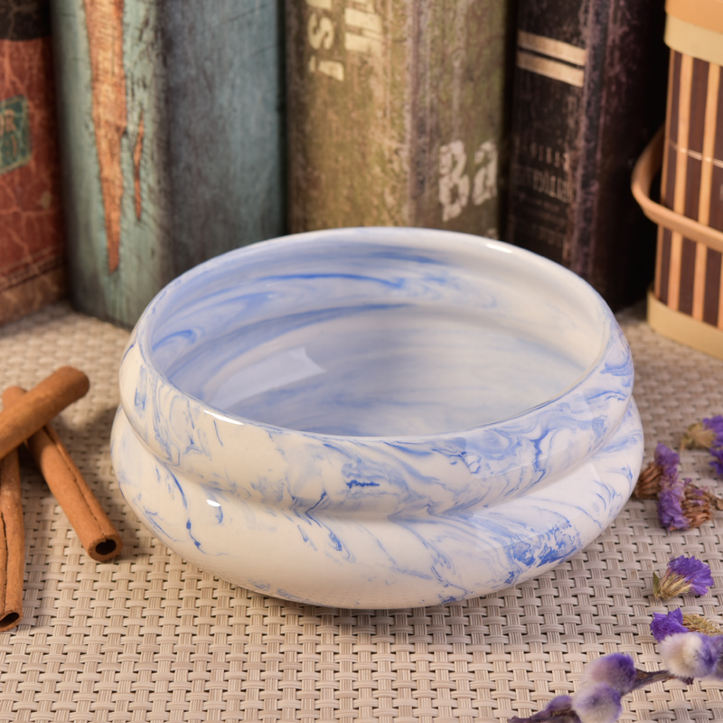 Blu marmo ceramica titolari di candela all'ingrosso