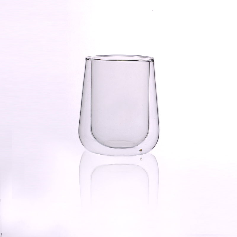 Borosilicate double wall glass candle holder