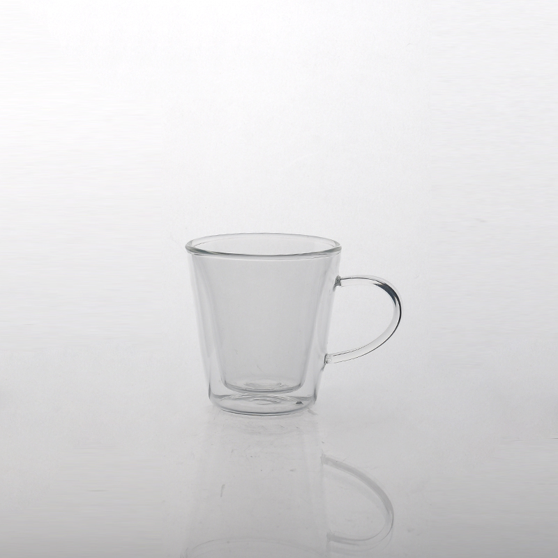 Borosilikat-Doppelwandglaskaffeetasse