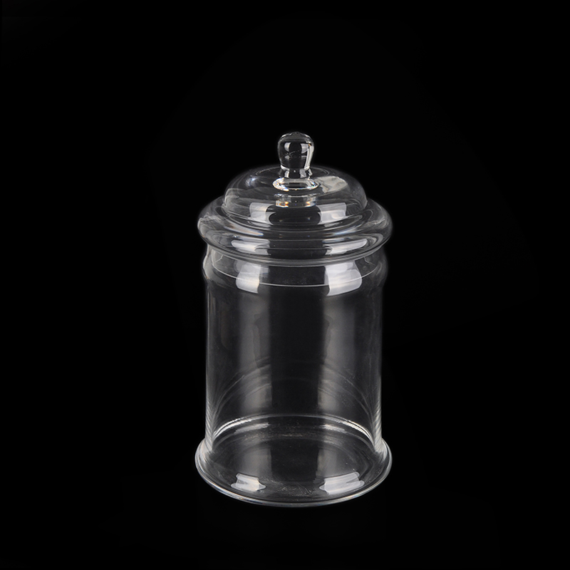 Candle glass jar with lid
