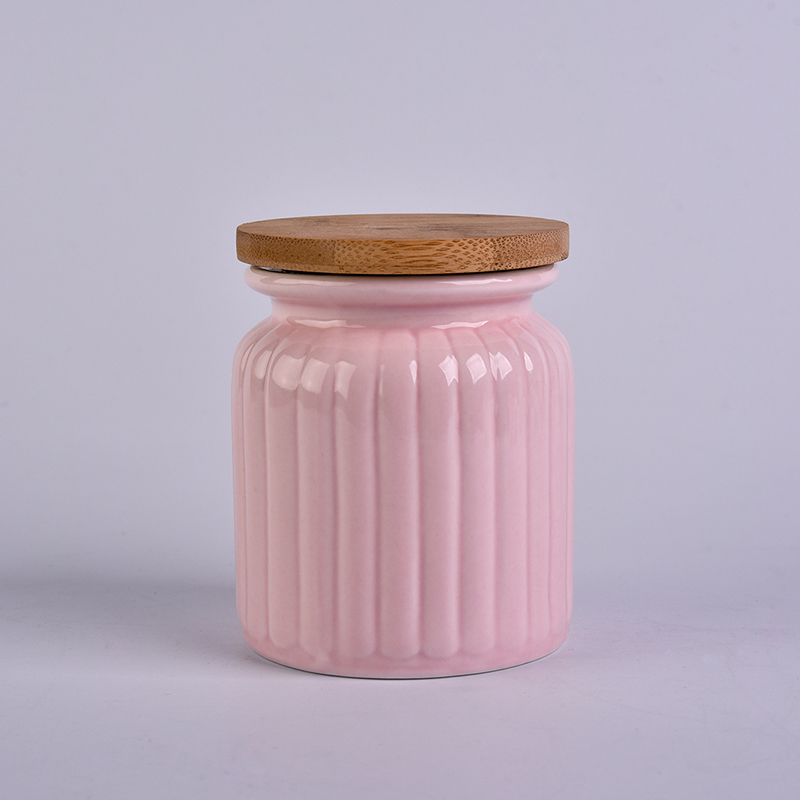 Ceramic Candle Canister Jar With Lids