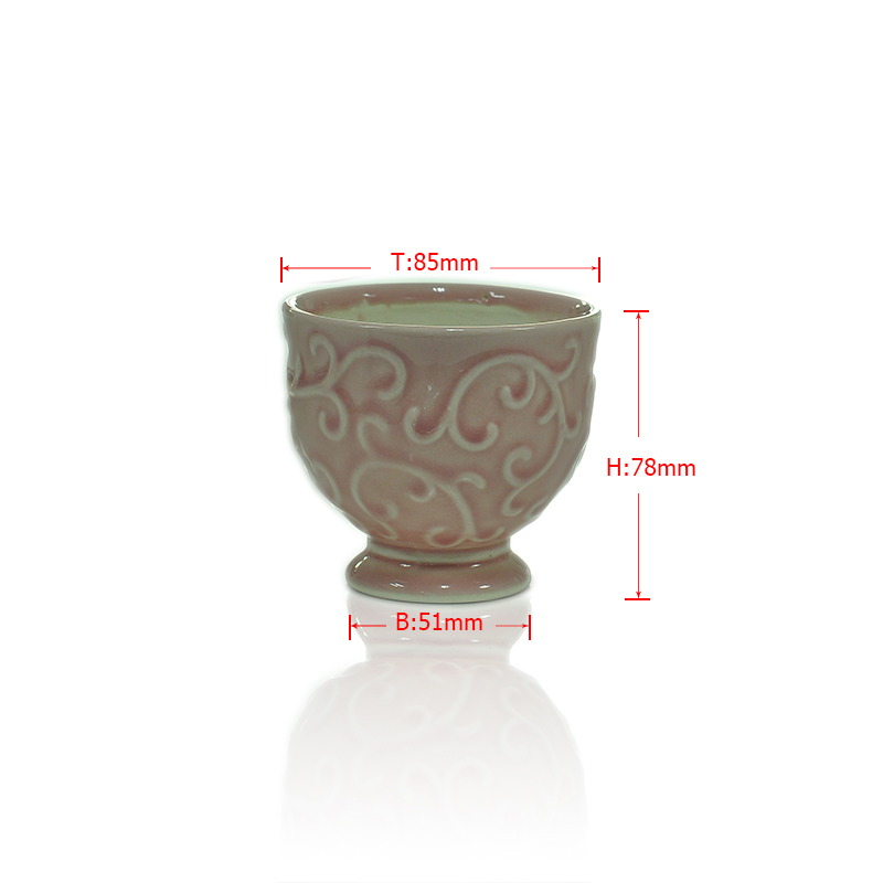suporte de vela de cerâmica com cores diferentes vidros