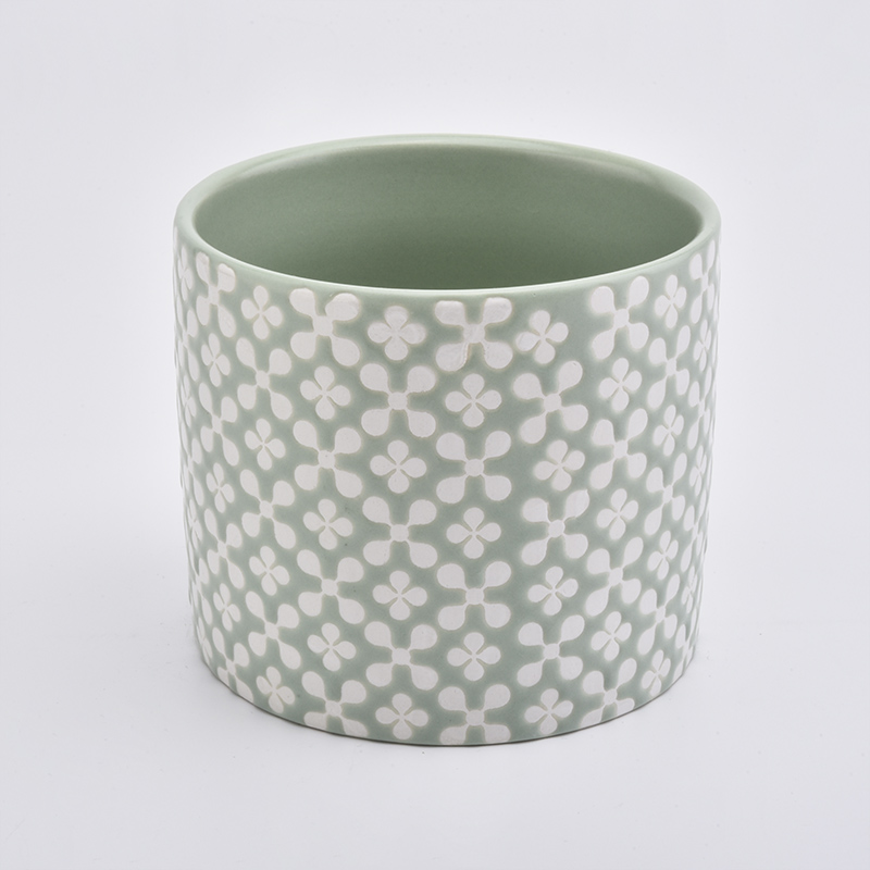 Keramik Kerzenhalter mit Muster Dekoration Keramik Kerzengläser Großhandel