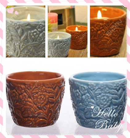 Candela in ceramica titolare vaso di candela