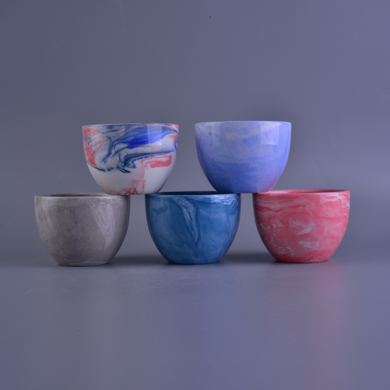 Chinese Wholesale Colored Glaze Ceramic Candle Jar