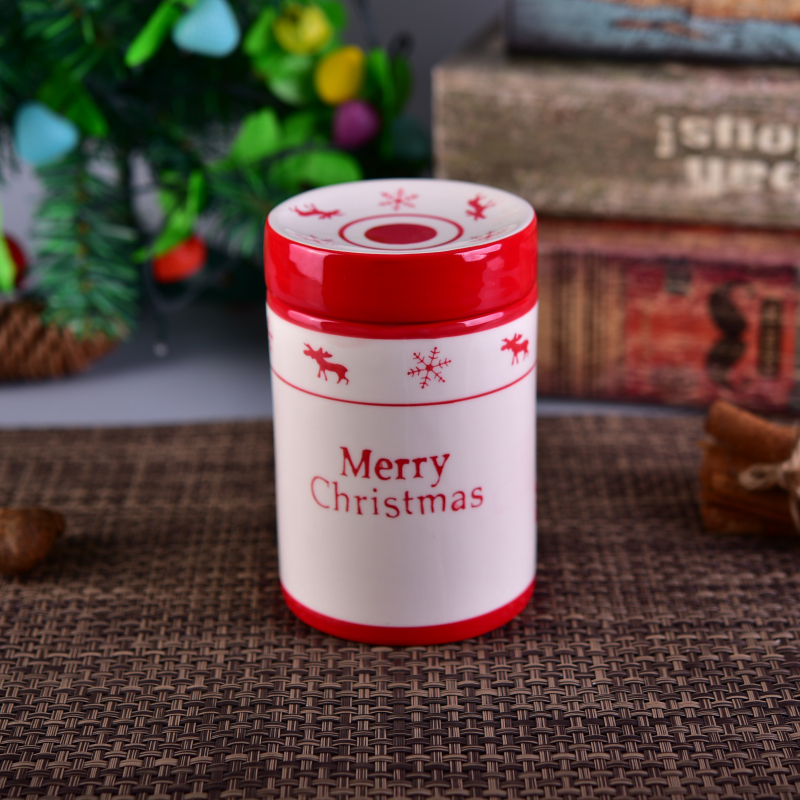 Празднование Рождества Керамические Jar хранения