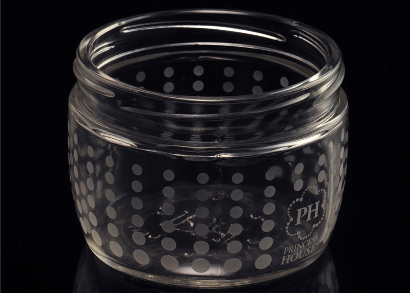 Прозрачное круглое пятно в форме бочки Оптовая стеклянная банка