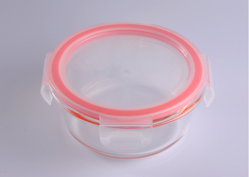 Очистить запечатанный круглый хранения еды коробки стеклянной чаши
