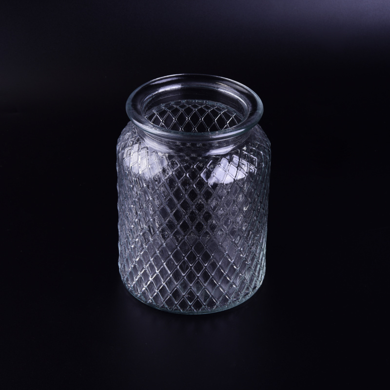 Clear food storage glass jar candy canister