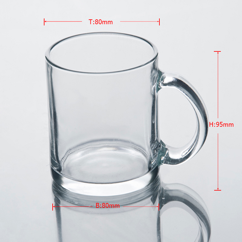Clear glass beer mug