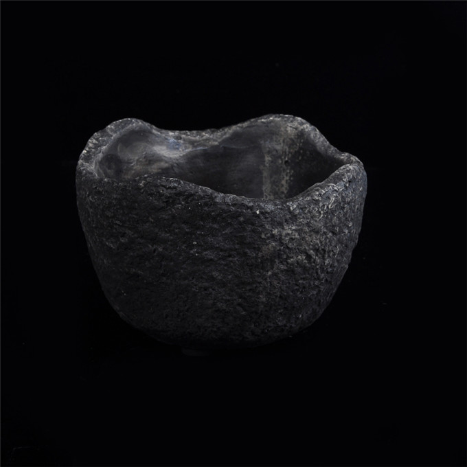 Color printing cement material bowl shape rough candle holder
