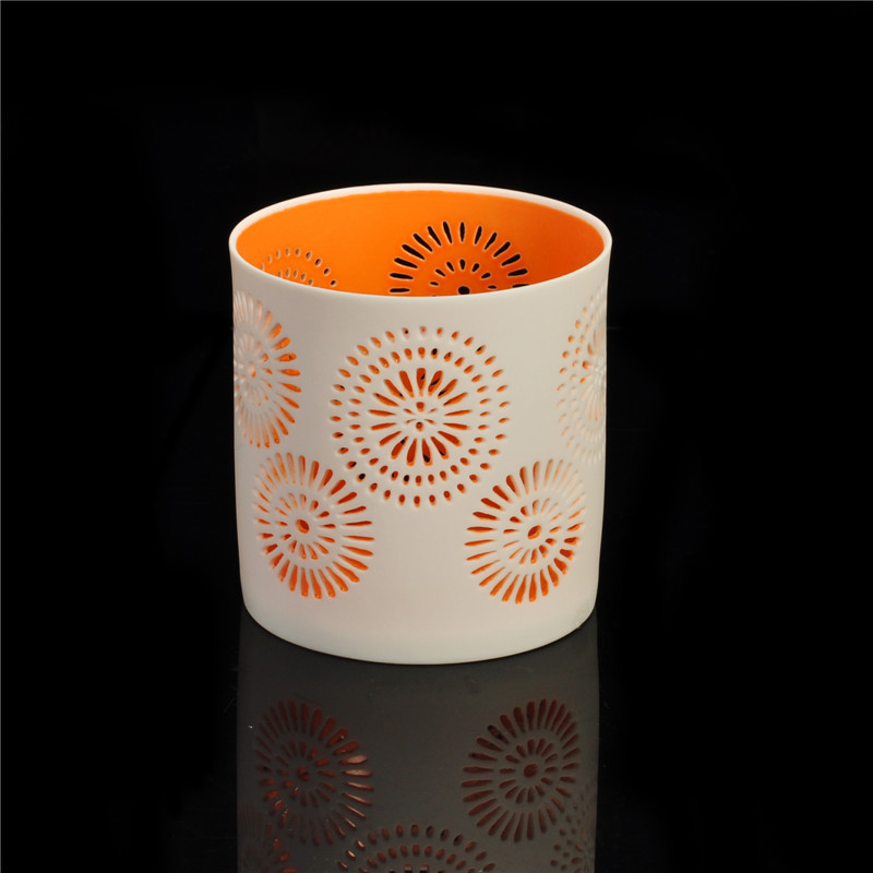 Berwarna Krismas Hollow Ceramic Votive Lilin Jar