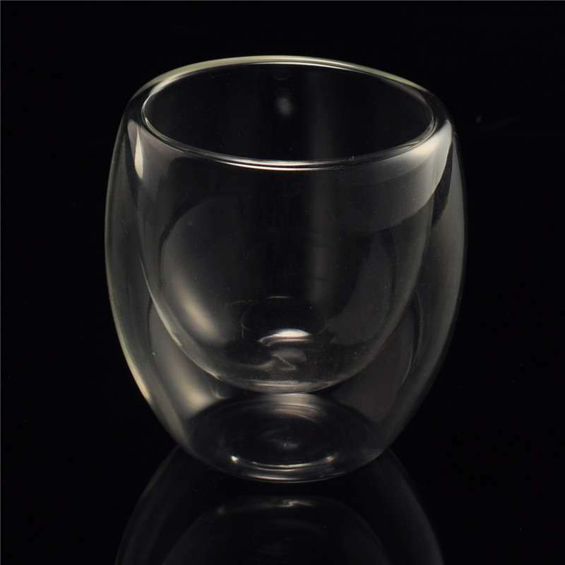 Tazze di cristallo a doppia parete tazza di caffè in vetro