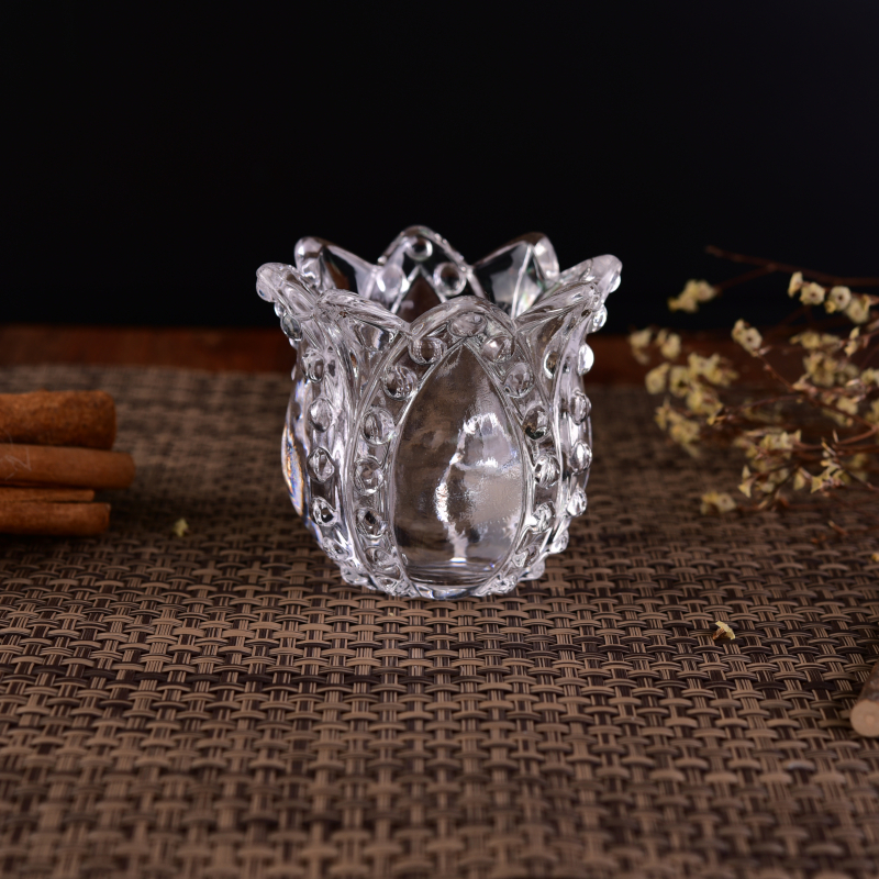 Bougeoir en cristal de fleur votive bougeoir en verre