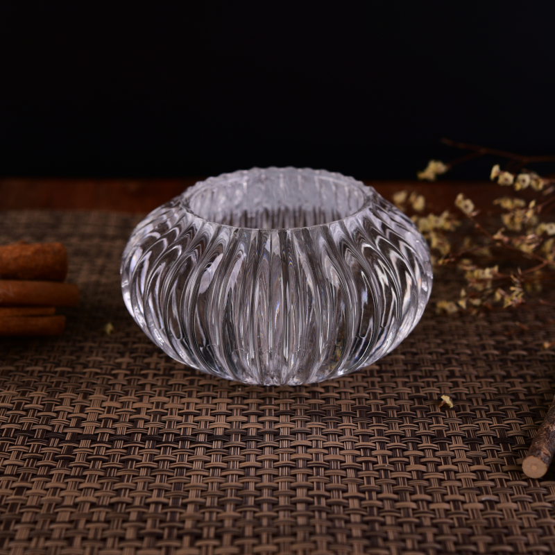 Crystal Round Votive Glass Candle Holder