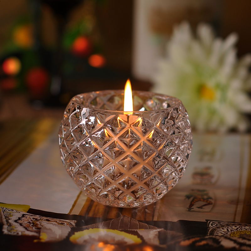Kristall eingraviert Kerzenhalter aus Glas