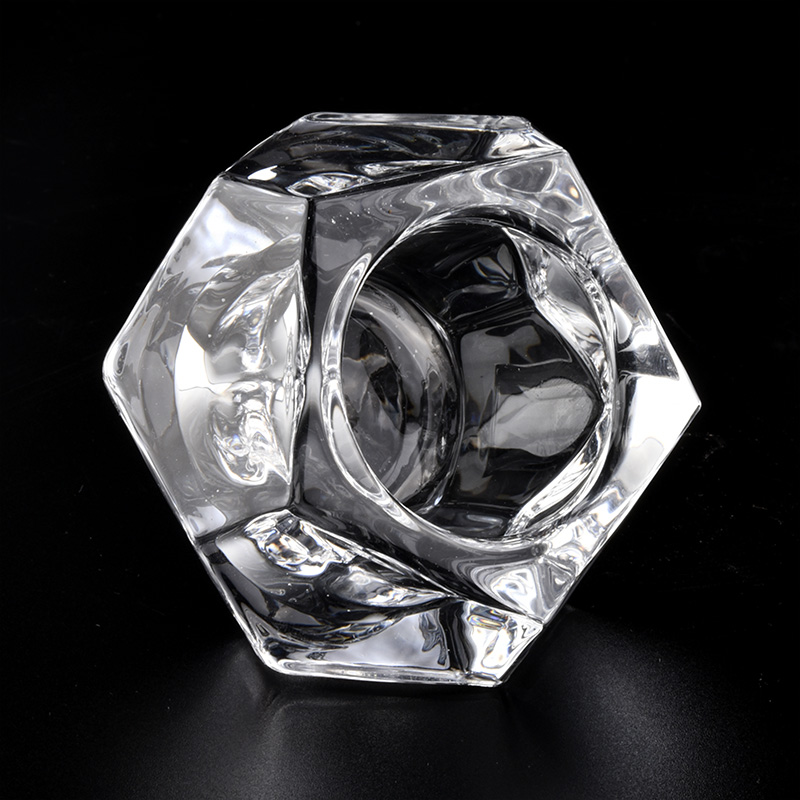 Photophore en verre géométrique en cristal