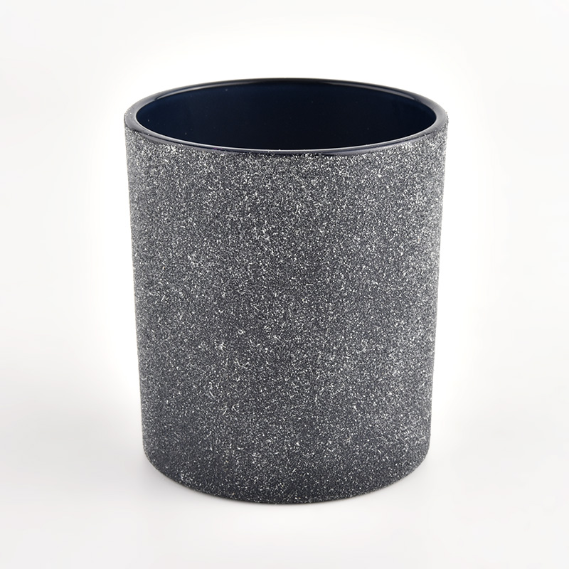 Pot de bougie en verre noir cadeau personnalisé pour cadeaux de décoration