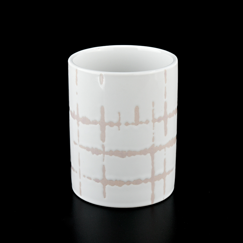 Barattoli di candele in porcellana di candele ceramica personalizzata per arredamento per la casa
