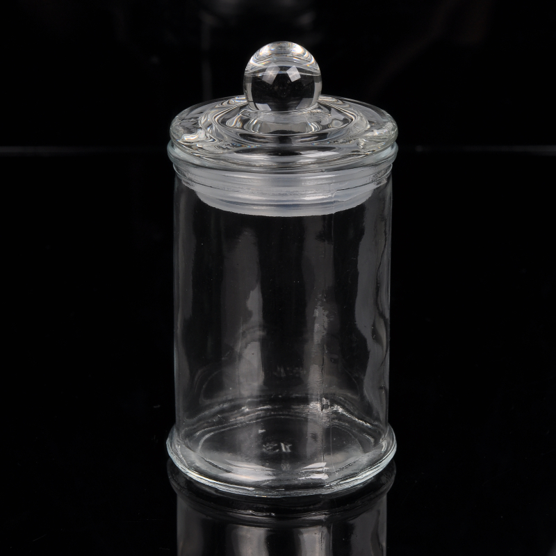 por encargo de vacío de vidrio frascos de vidrio claro de tarro con tapa
