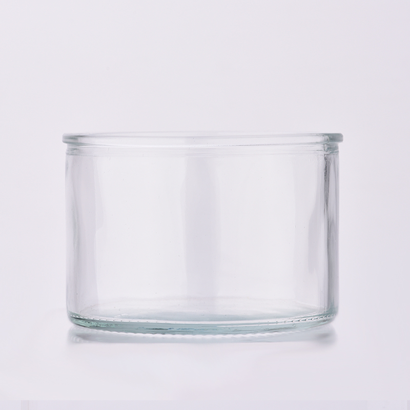 Custom large capacity clear glass candle holder for wedding decoration