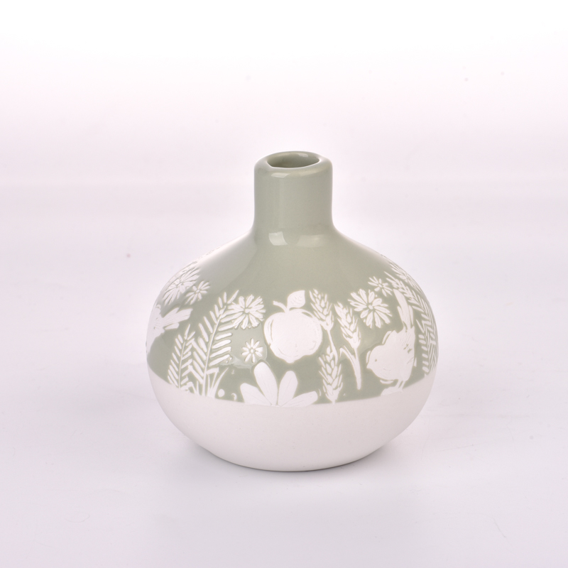 Vasos de cerâmica personalizados garrafas de difusor de cerâmica por atacado