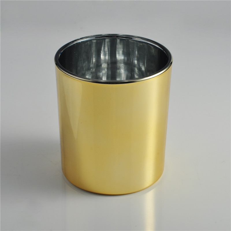 Suportes de vela de vidro de ouro personalizados