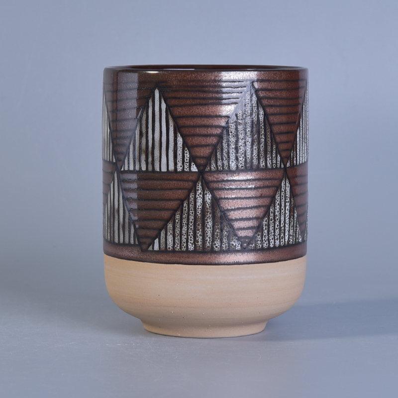 Customized ceramic candle jar candle holder