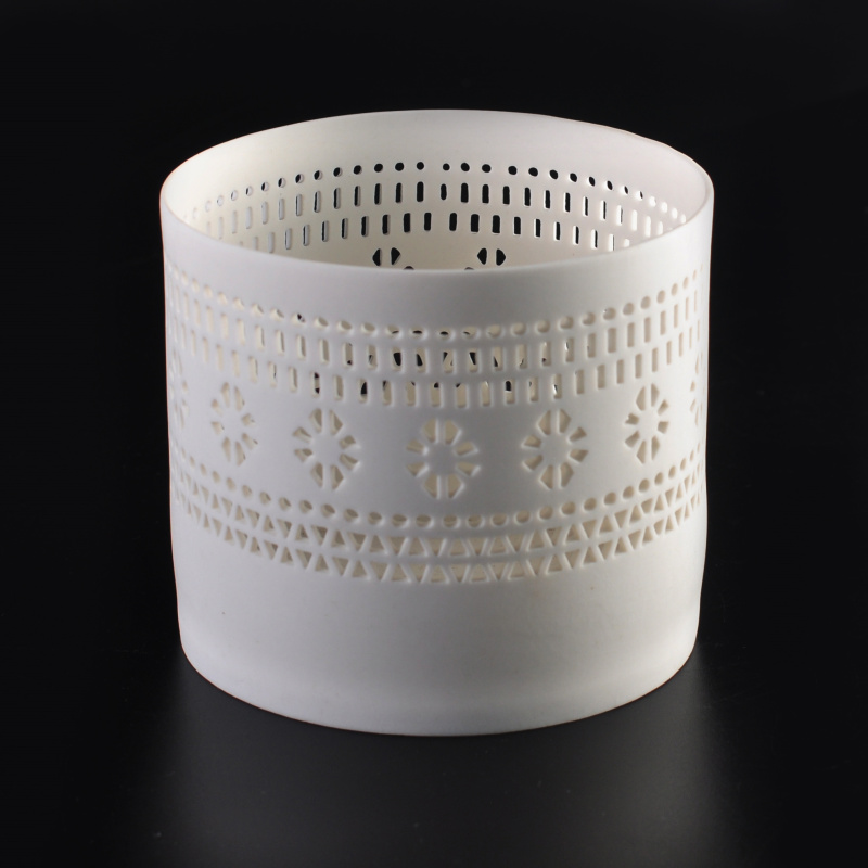 Individuelle Keramik Teelicht Halter weiße Kerzenständer