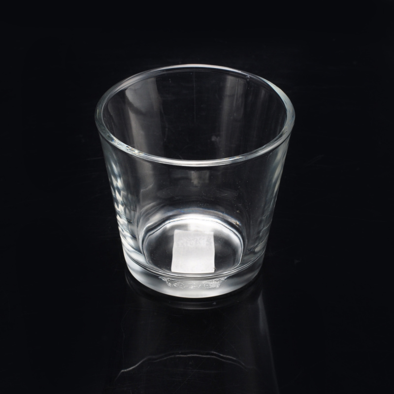 Tazza di vetro trasparente su misura della candela titolare casa di vetro