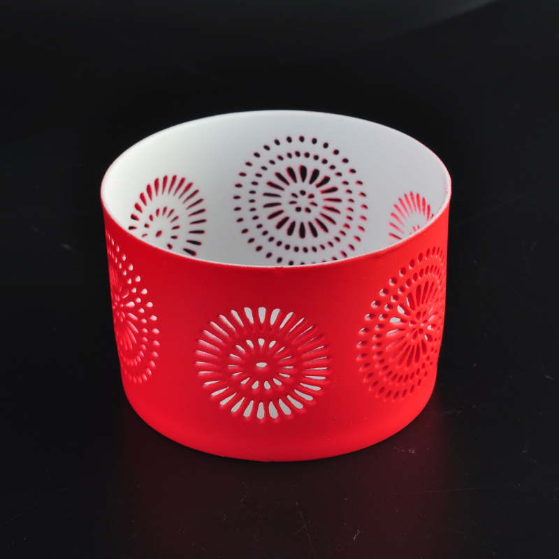 Customized colored tealight candle holders candle jar