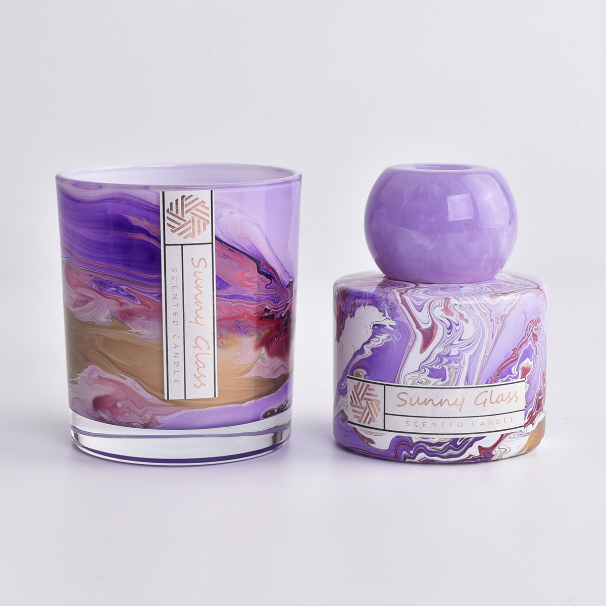Dostosowane domowe dekoracja zestawu prezentu Glass Candle Holders i butelka dyfuzora