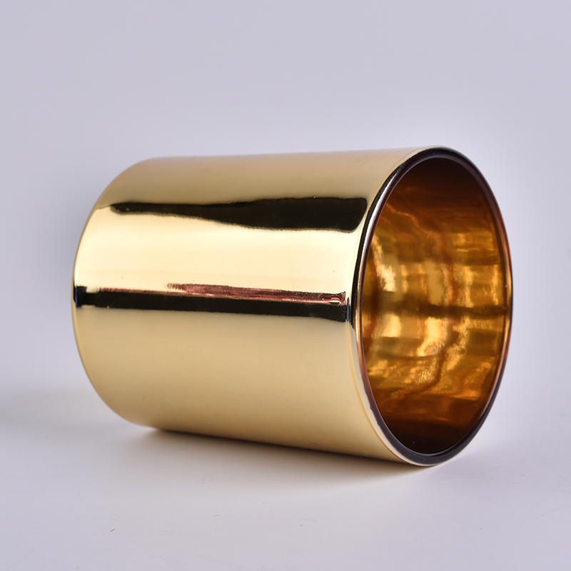Cylinder szklany słoik galwaniczny złoty kolor