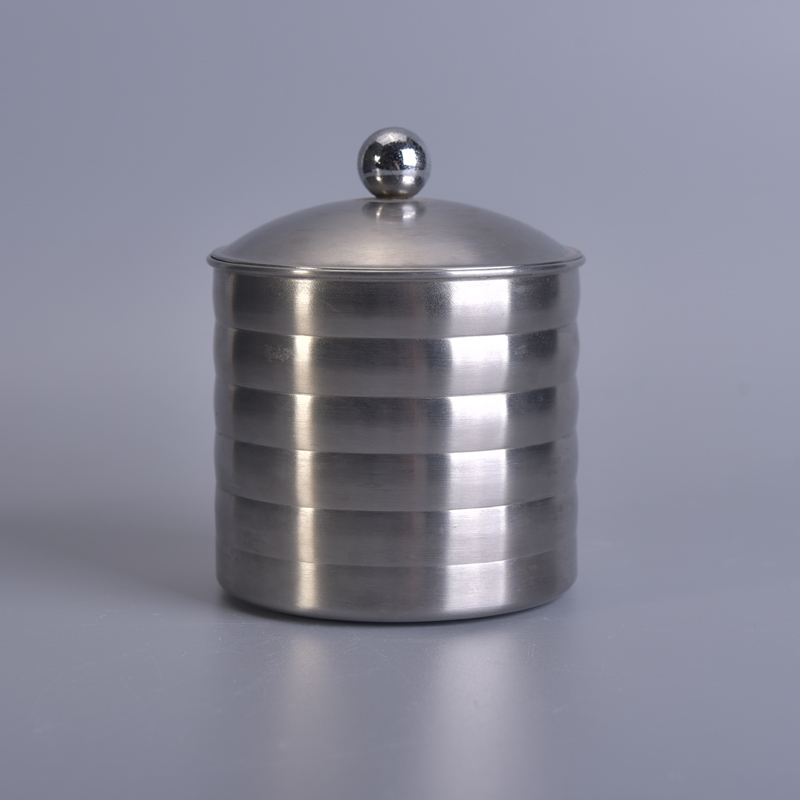 vaso alto cilindro in acciaio inossidabile con coperchio