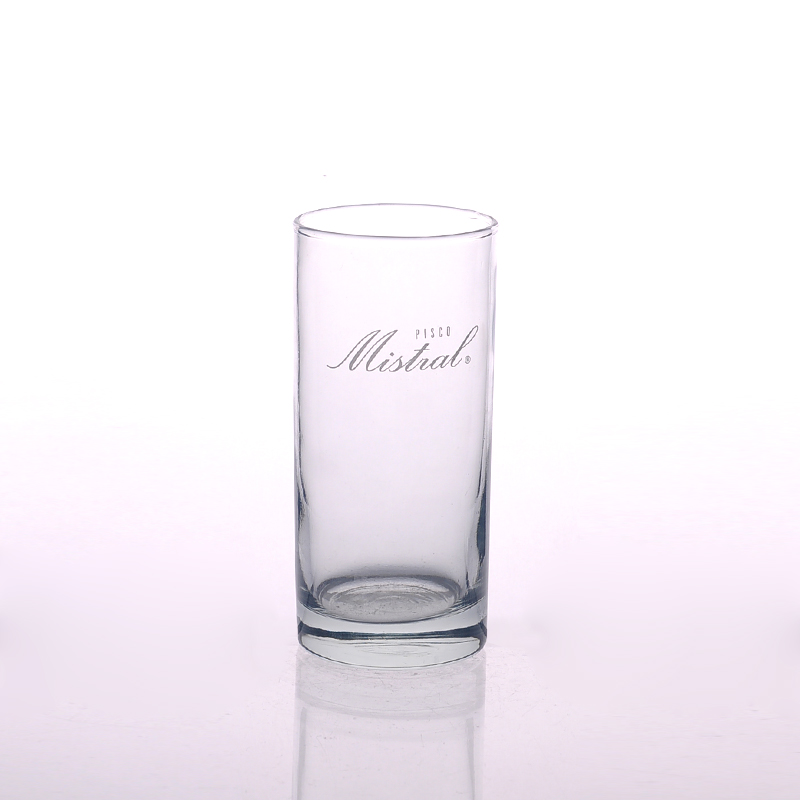 Forma cilíndrica beber vaso de vidrio vasos altos de bebidas