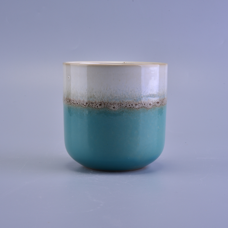 Decorativo gradiente cor vasos de cerâmica vela