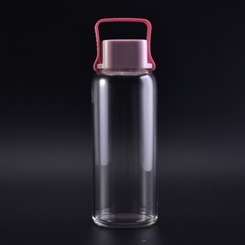Facile transporter des bouteilles de voyage en verre pratique avec couvercle suspendu