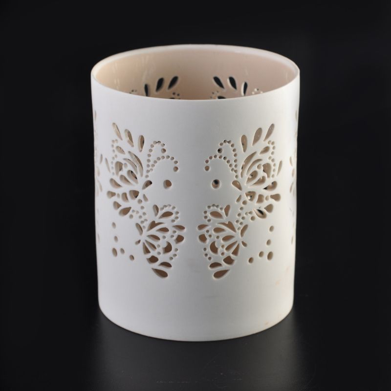 Elegante escultura tealight suportes suporte de vela cerâmica