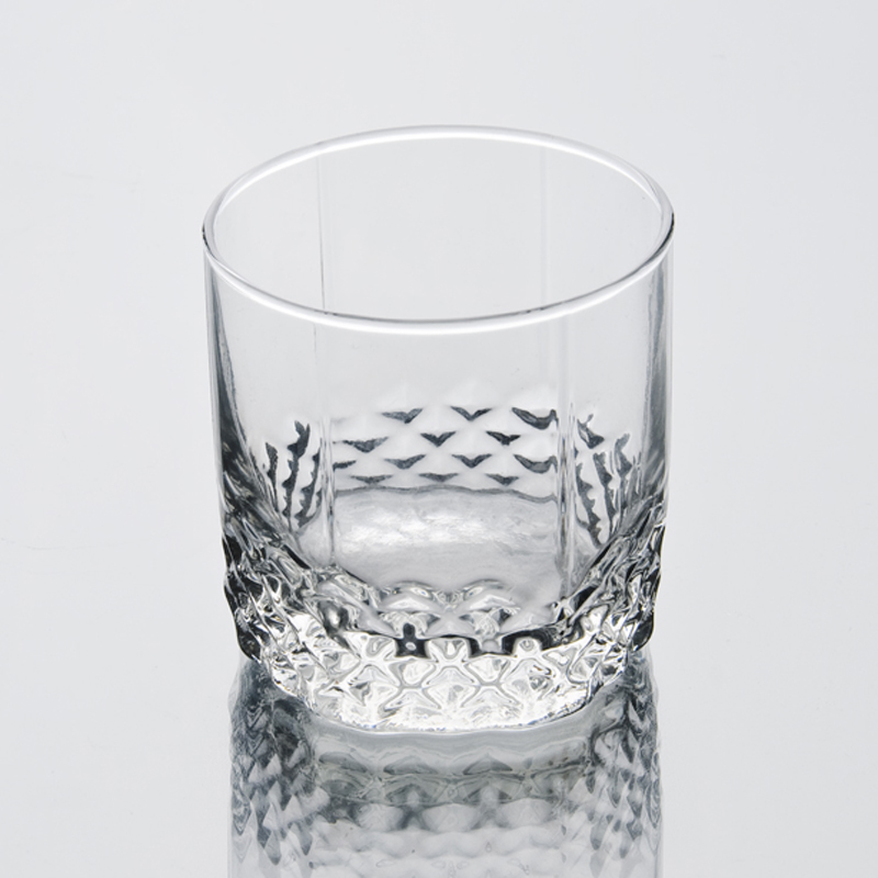 Engraved glass cup