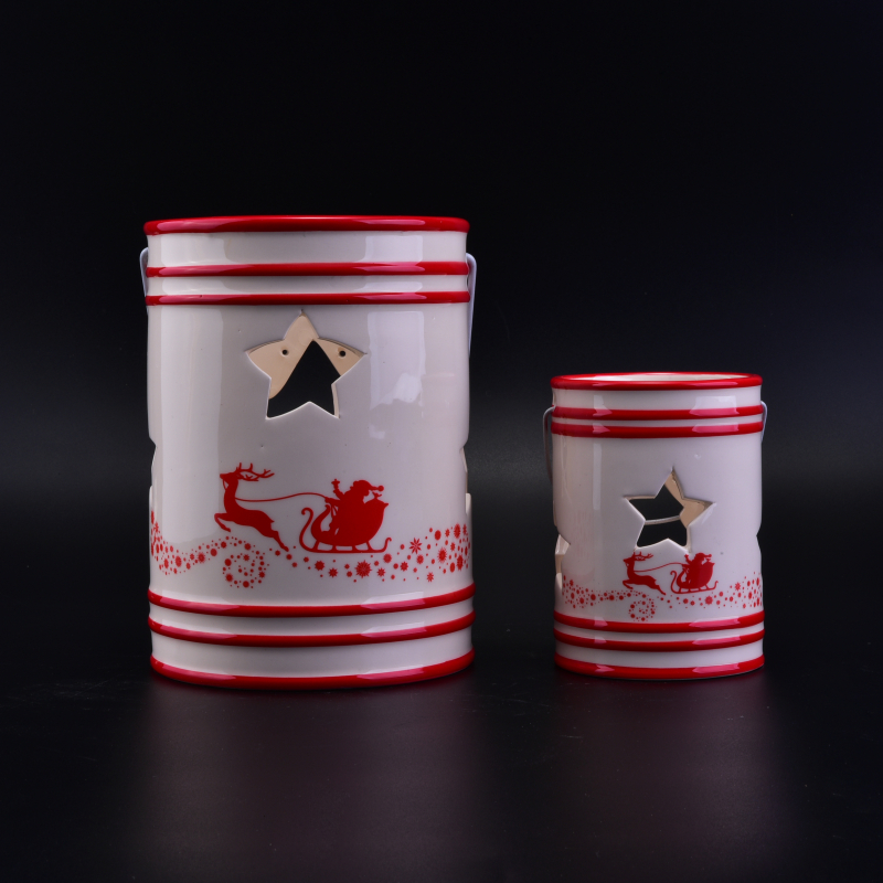 Festival portacandele in ceramica con Star Hollow per il regalo di Natale
